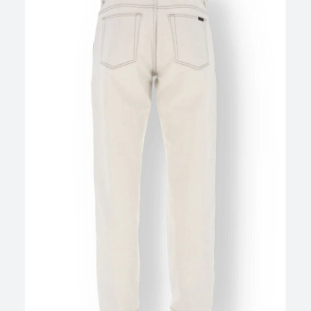 SAINT LAURENT Carrot Fit Denim Jeans Grey Off White Size 28 NWT - Picture 3 of 12